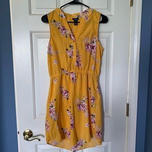 Yellow floral dress